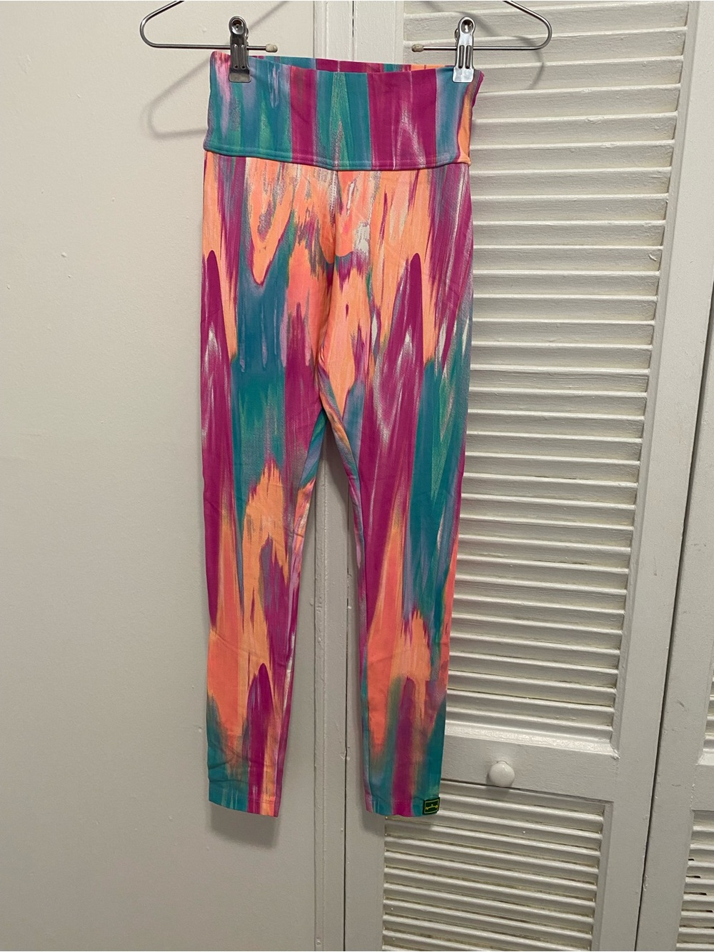 Women’s Multicolor Brushstroke Leggings -  Bottoms